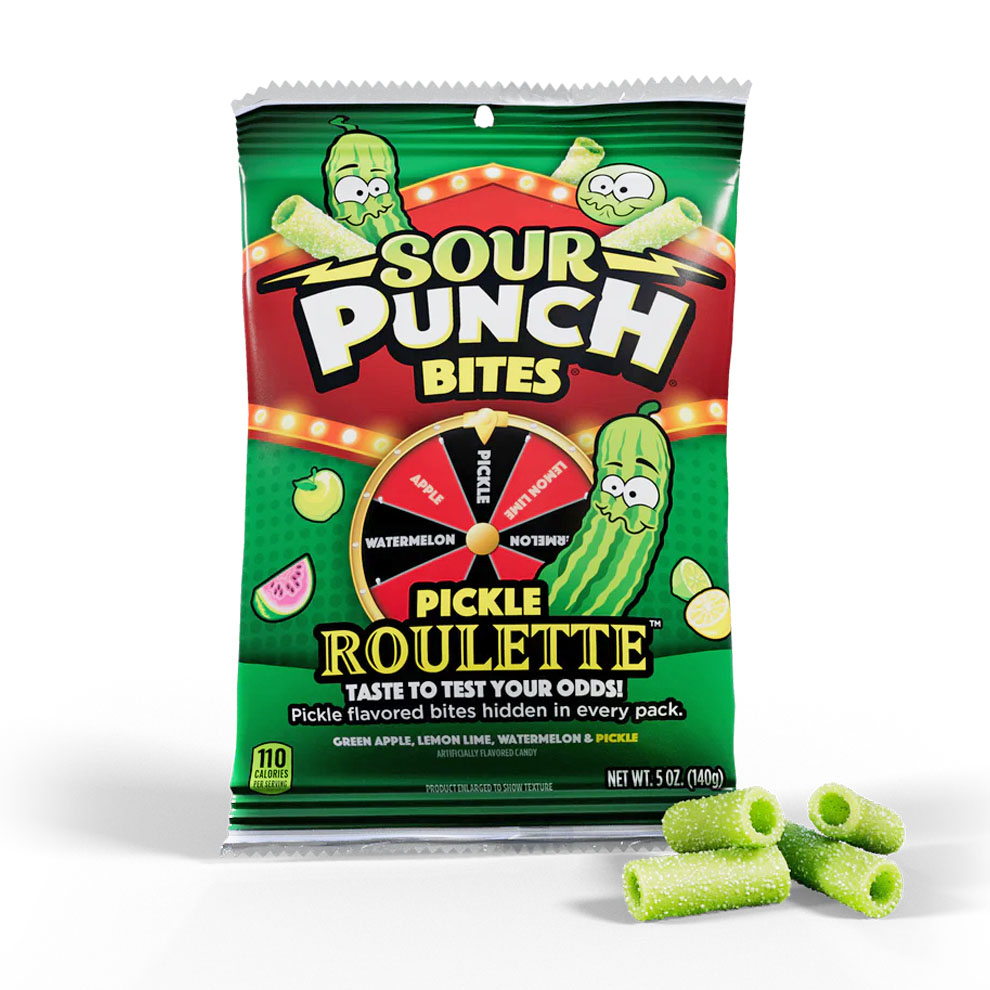 Sour Punch Bites Pickle Roulette 140 g