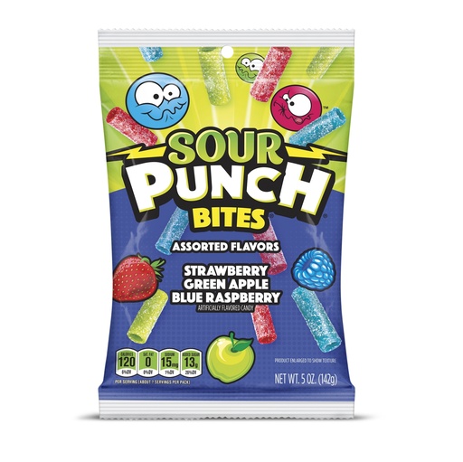 [SS000180] Sour Punch Assorted Bites (peg bag) 140 g