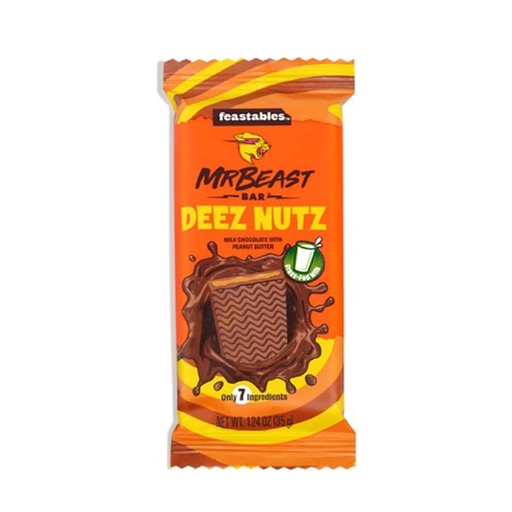 [SS000227] Mr Beast Feastables Deez Nuts Peanut butter 35g
