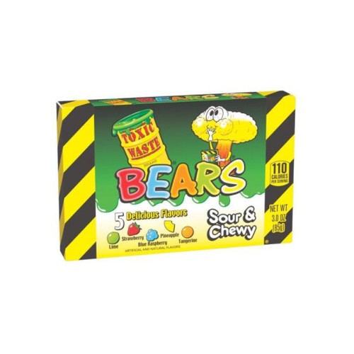 [SS000521] Toxic Waste Sour Gummy Bears Theatre Box 85 g