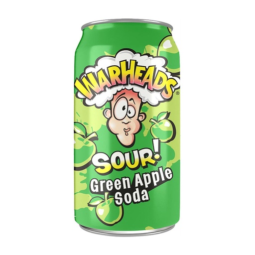 [002859] Warheads Sour Soda Green Apple 355 ML