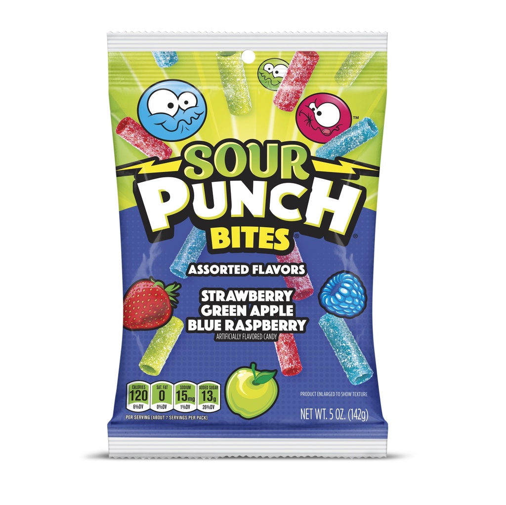 Sour Punch Assorted Bites Peg Bag 140 g