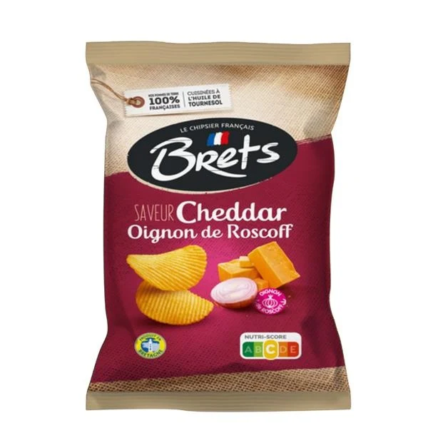 Bret's ondulées saveur Cheddar Oignons de Roscoff 125 g