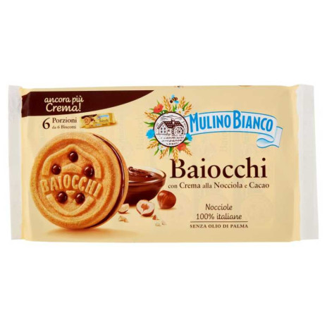 Mulino Bianco Mini Baiocchi Nocciola 6 X 56 g