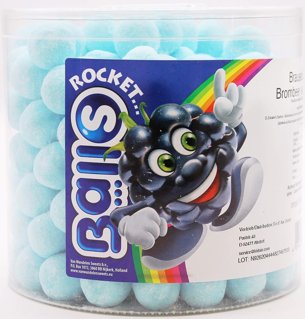 [SS002185] Rocket Balls Mûre Acidulée 200 pièces