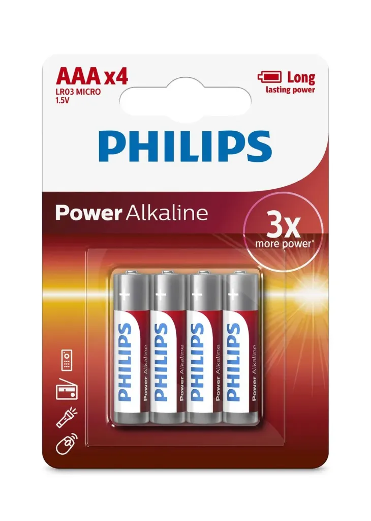 Philips Pile Alcaline AAA LR03 Powerlife