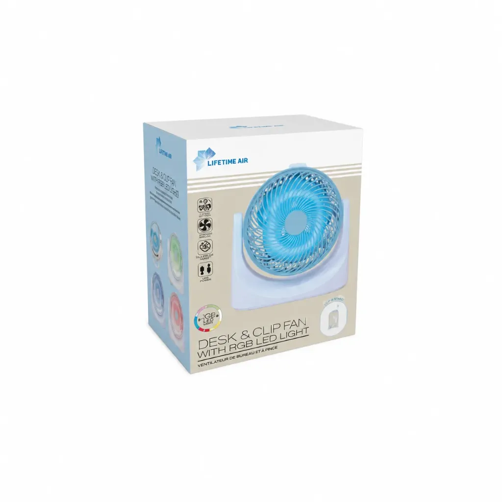 Lifetime Ventilateur de Table Refroidisseur USB 3 Vitesses
