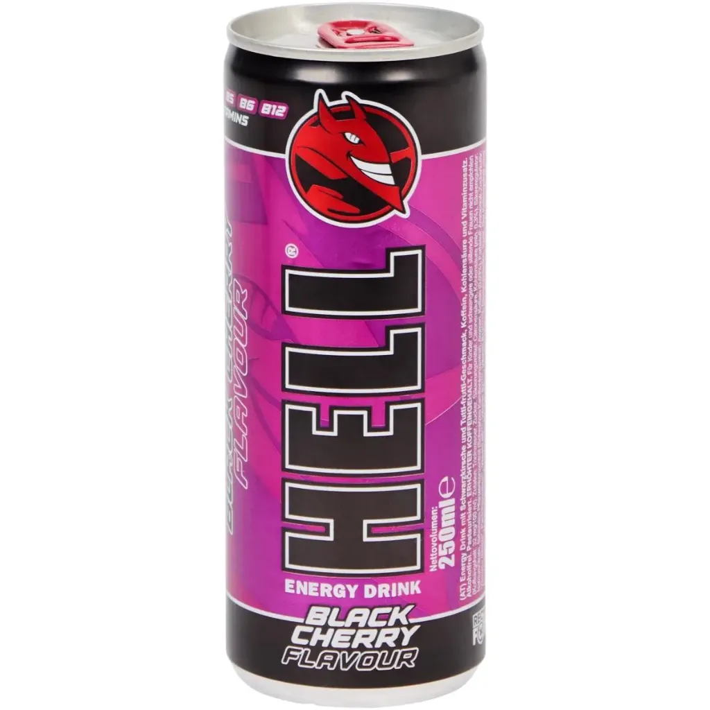 [SS002537] HELL BLACK CHERRY ENERGY DRINK 250 ml x 24