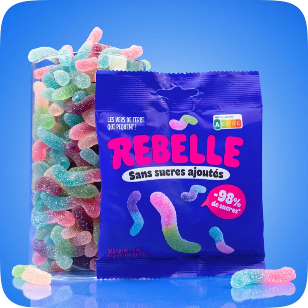 Rebelle Worms acidulés 50 gr