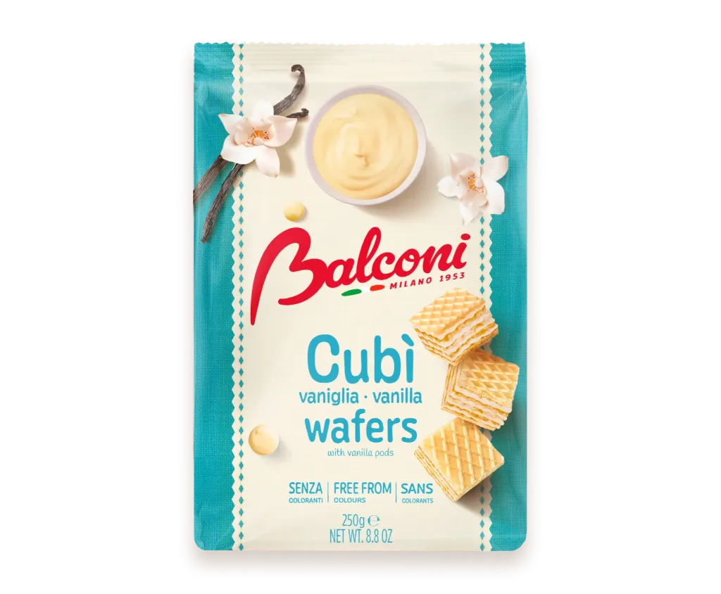 Balconi Cubi Wafers Vanilla 250g