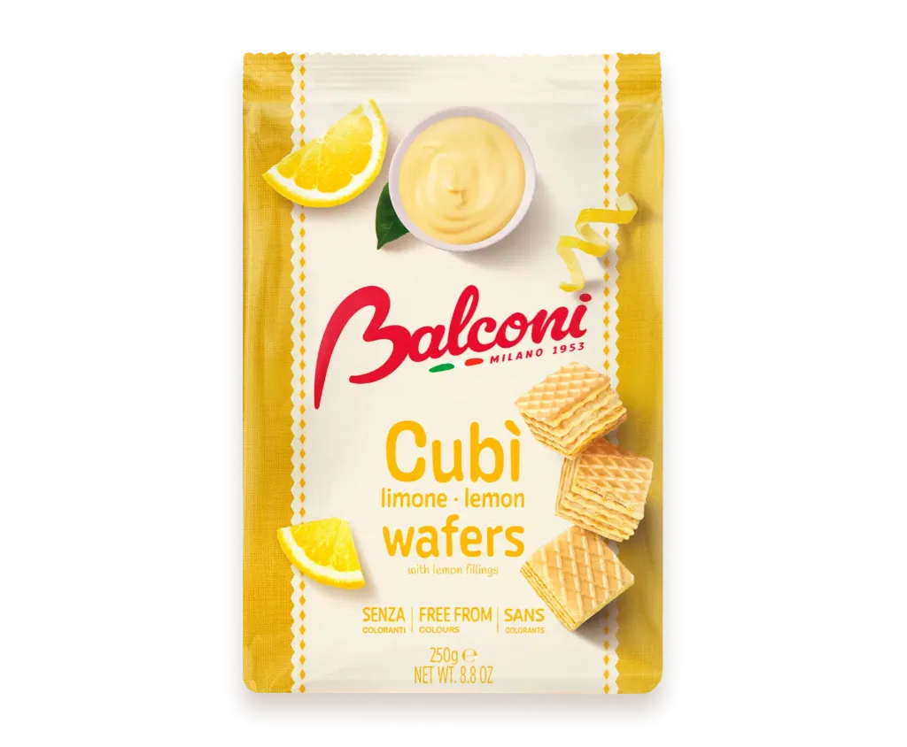 [SS002761] Balconi Cubi Wafers Lemon 250g