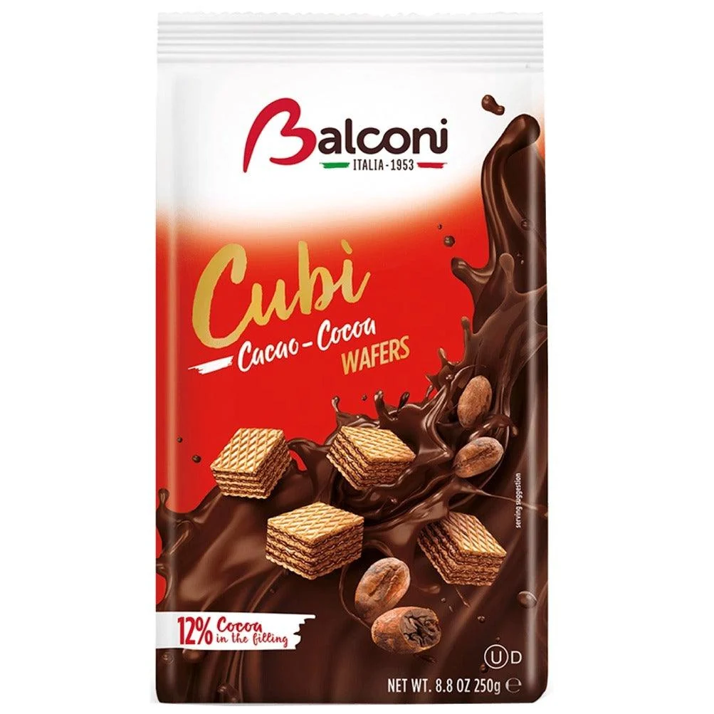 [SS002764 580397] Balconi Cubi Wafer Cacao 250g