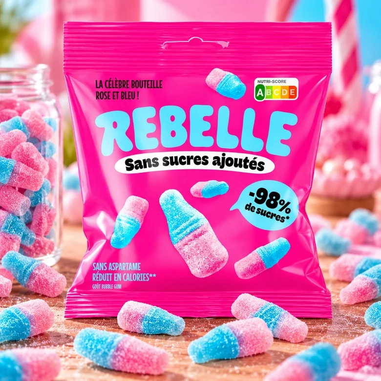 Rebelle Bouteille Rose et Bleu 50 gr