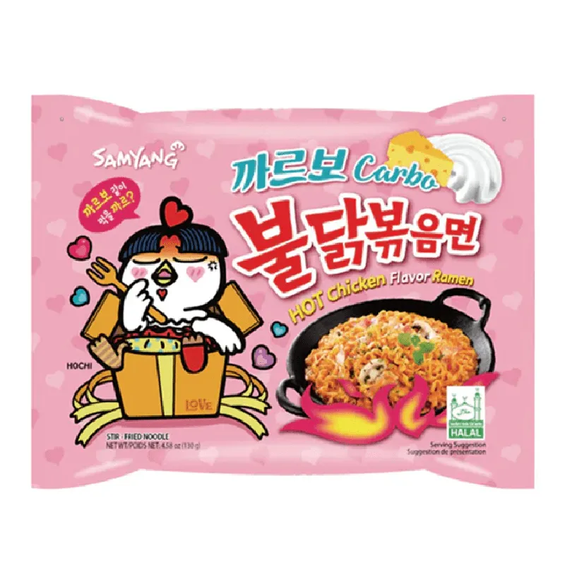 [SS002808] Samyang Buldak Hot Chicken Carbonara Rose 130 gr