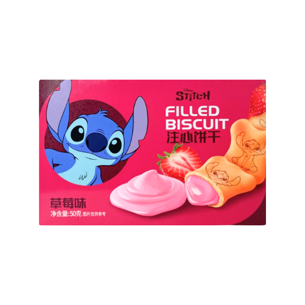 Disney Stitch Filled Biscuit Strawberry Flavor 50 g