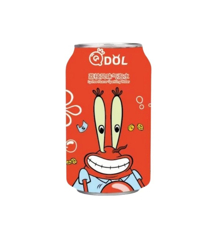 QDOL Spongebob Squarepants Lychee Flavor Soda 330 ml
