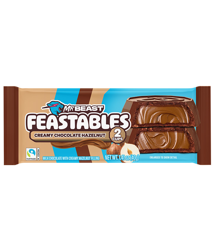 Mr Beast Feastables Creamy Chocolate Hazelnut Cups 40 g