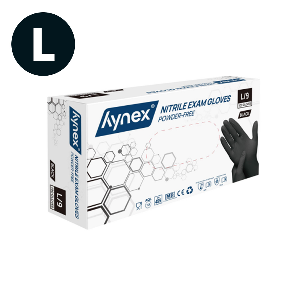 Hynex Gants Jetables Nitril 100 pièces Sans Poudre L