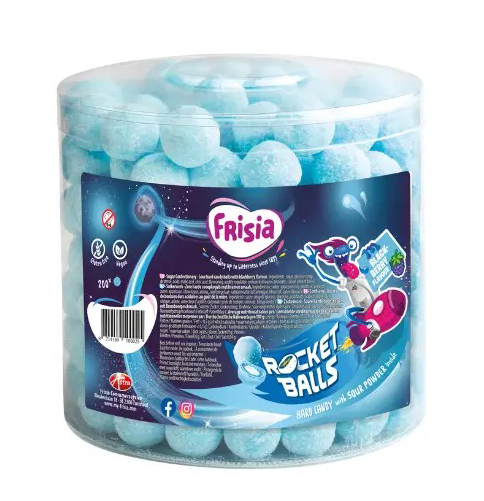 Frisia Rocket Balls Sour Blackberry 200 pièces