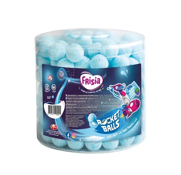 Frisia Rocket Balls Sour Blackberry 200 pièces