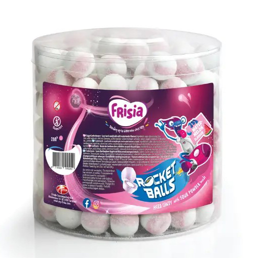 Frisia Rocket Balls Sour Watermelon 200 pièces