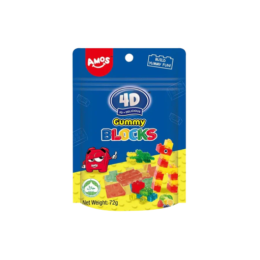 [SS001130] Amos 4D Gummy Blocks 72g