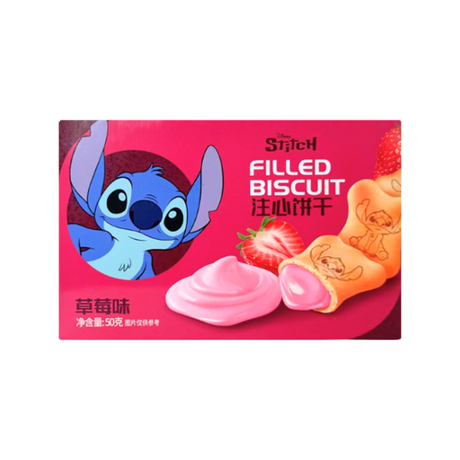 [SS001654] Disney Stitch Filled Biscuit Strawberry Flavor 50 g