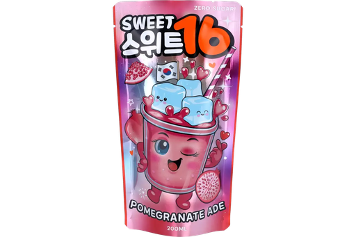 [SS001810] Sweet16 Pomegranate Ade Zero Sugar 200 ml