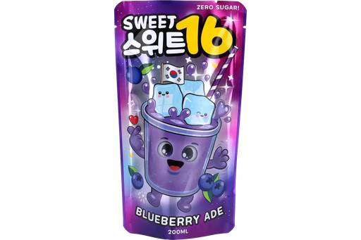 [SS001812] Sweet16 Blueberry Ade Zero Sugar 200 ml