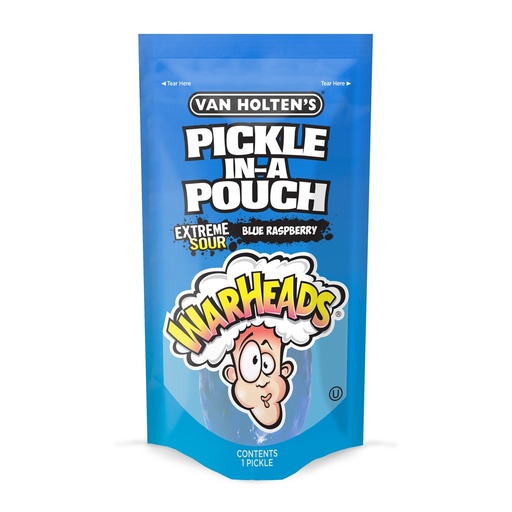 [SS002064] Van Holten's Pickle-In-A-Pouch WARHEADS Blue Raspberry Pickle